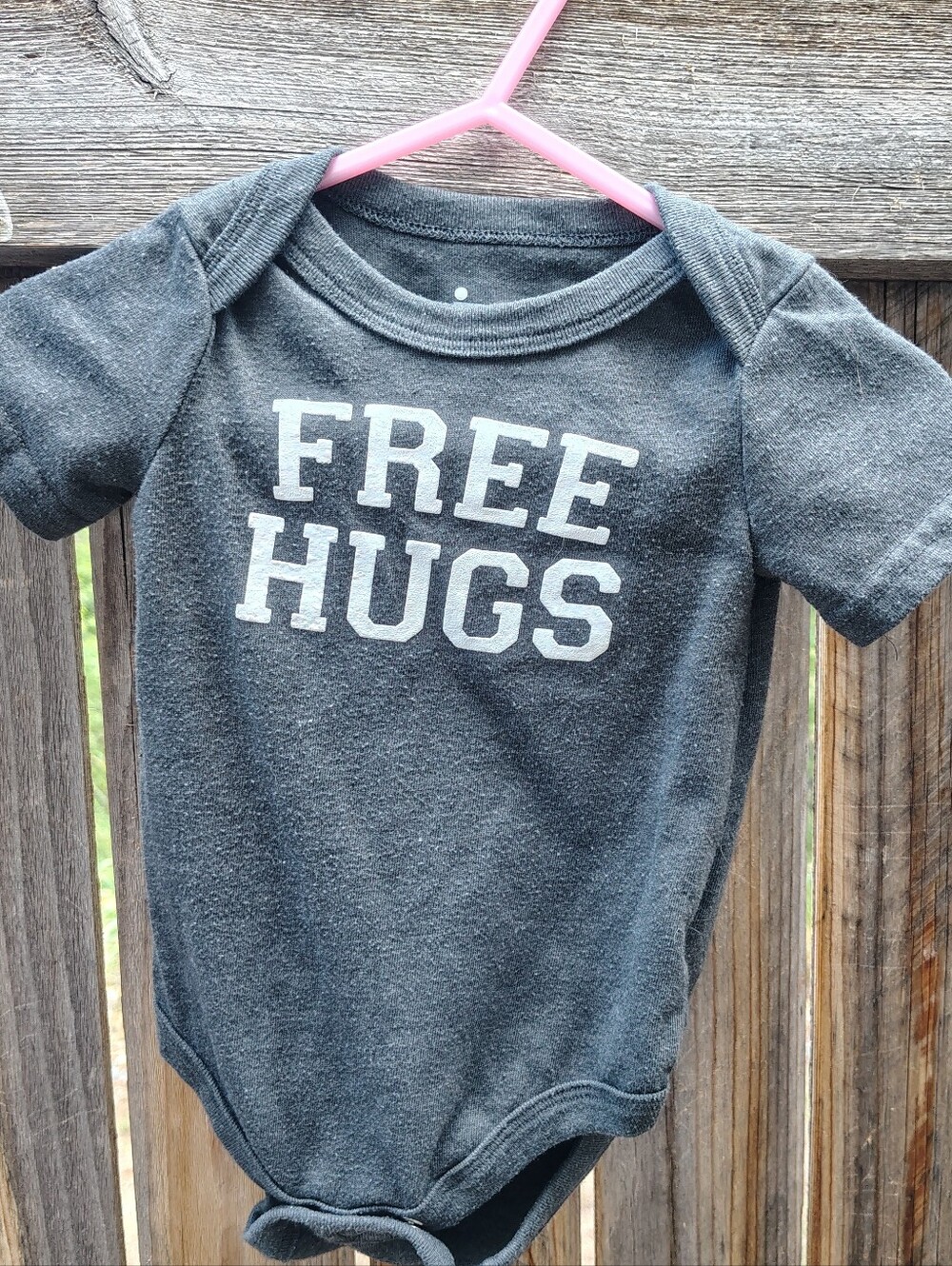 Circo 3-6m Free Hugs Graphic Baby One-Piece - Charcoal